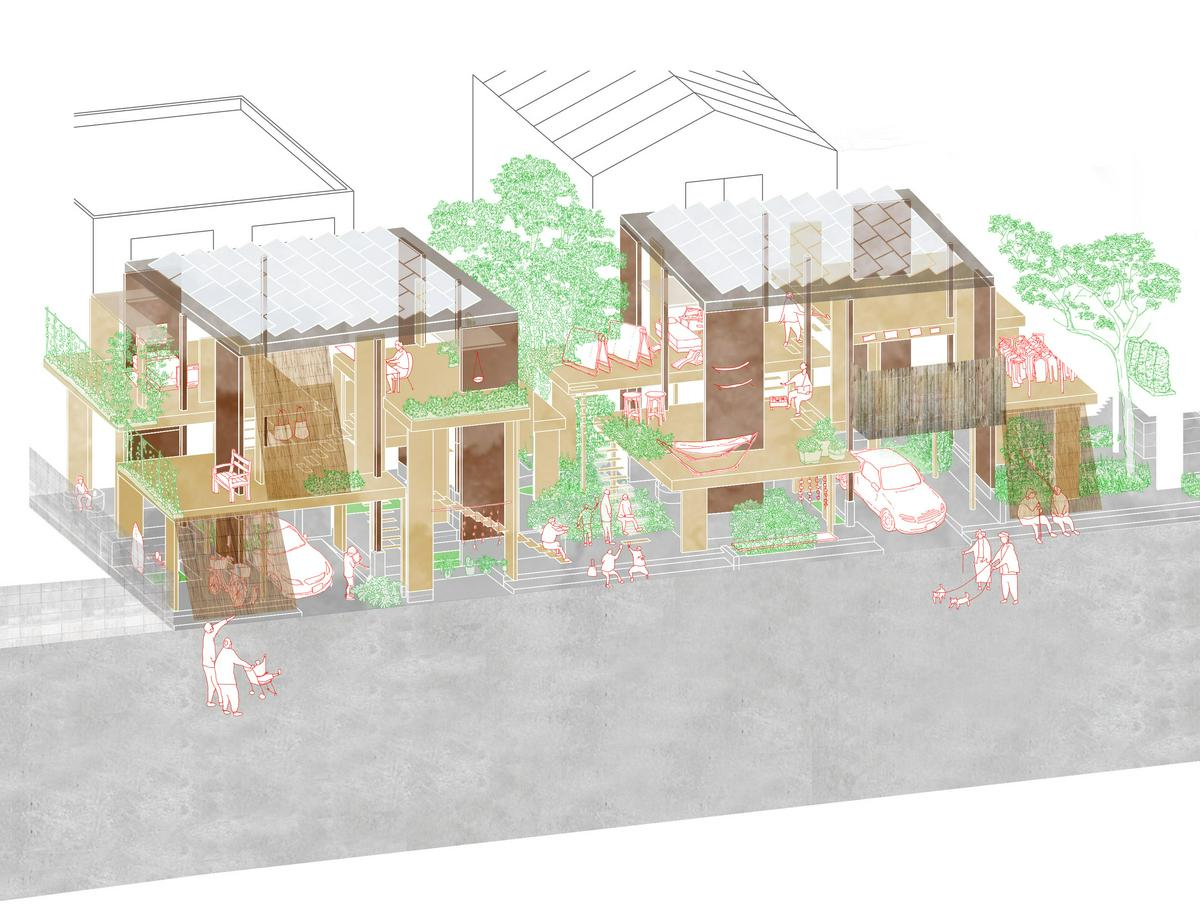 作品「庭基礎の家々」の画像 その1 (建築家 : 中川エリカ)