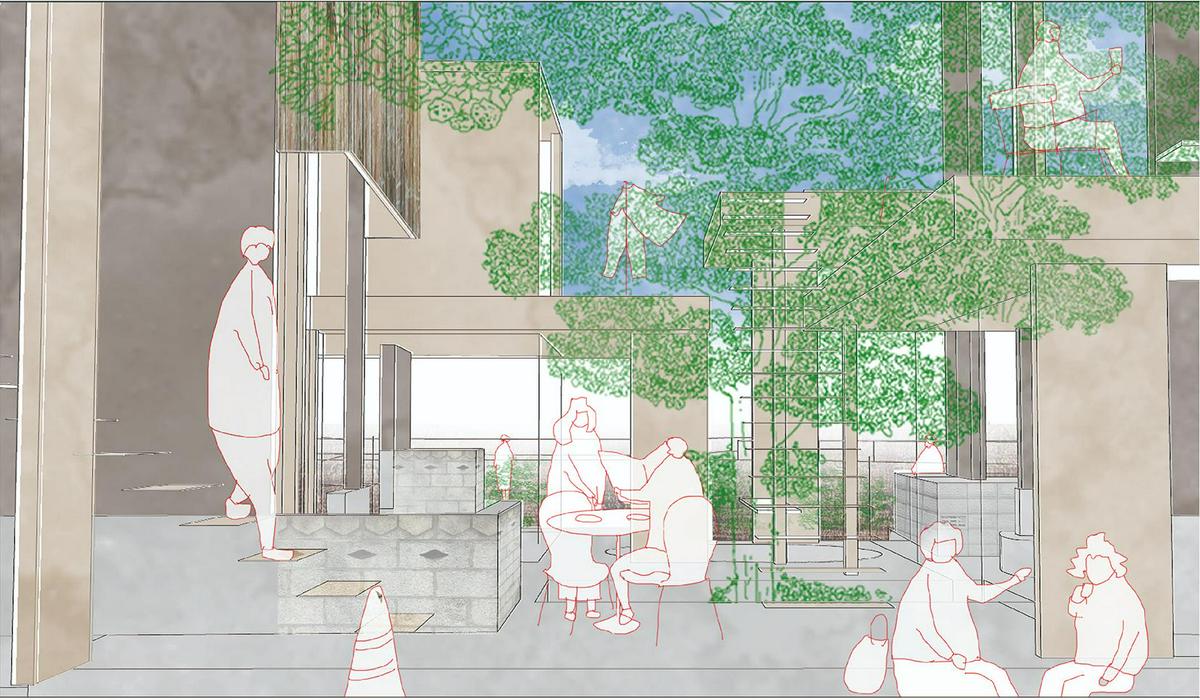 作品「庭基礎の家々」の画像 その2 (建築家 : 中川エリカ)