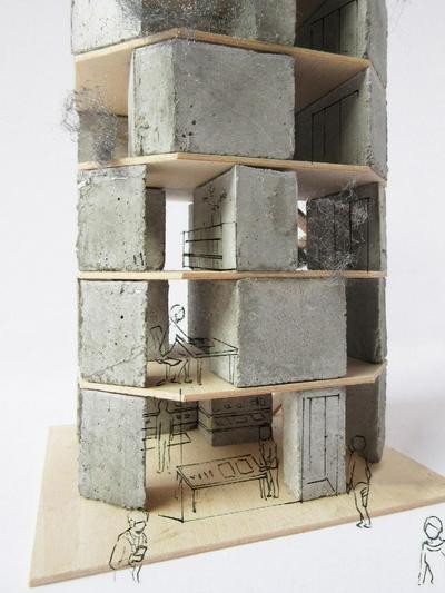 作品「根津の集合住宅」の画像 その4 （建築家 : 大場　晃平）