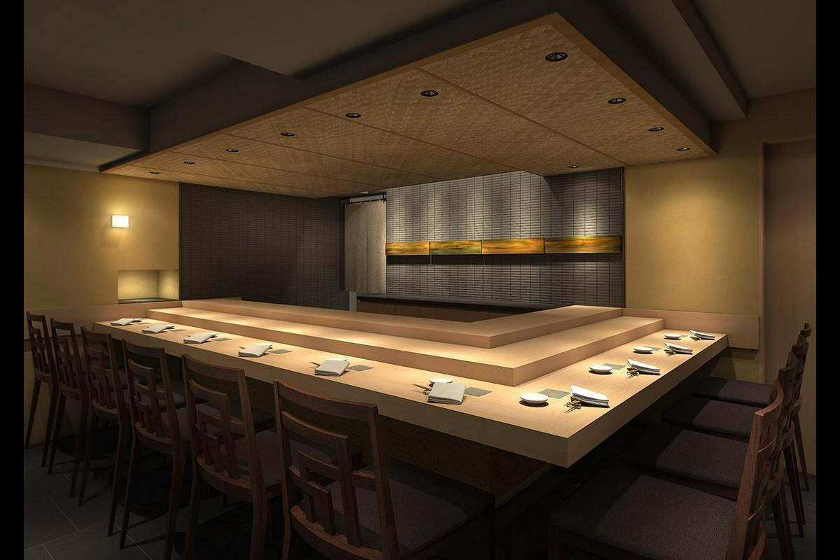 作品「 鮨 とかみ｜ Hong Kong Sushi Tokami Hong Kong」の画像 その3 （建築家 : 中山 眞琴）